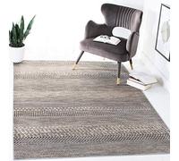 Safavieh Alfombra Abstractas Sala de Estar, Comedor, Dormitorio - Atlas Collection, Pelo Corto, Marfil y Beige, 122 X 183 cm