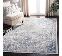 Safavieh Alfombra Abstractas Sala de Estar, Comedor, Dormitorio - Invista Collection, Pelo Corto, Gris y Azul, 160 X 229 cm