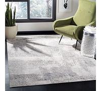 Safavieh Alfombra Abstractas Sala de Estar, Comedor, Dormitorio - Invista Collection, Pelo Corto, Gris y Marfil, 160 X 229 cm