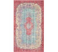 Safavieh Alfombra Algodón Blu/Rosa 91 X 152 cm