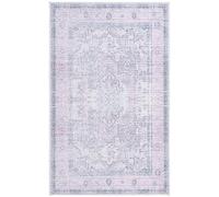 Safavieh Alfombra Angustiadas Rug Ideal para áreas de Alto tráfico - Lavable a máquina y Antideslizante - Arizona Collection, Pelo Corto, in Rosa y Beige, 91 X 152 cm