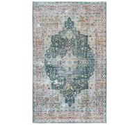 Safavieh Alfombra Angustiadas Rug Ideal para áreas de Alto tráfico - Lavable a máquina y Antideslizante - Arizona Collection, Pelo Corto, in Verde y Marrón, 91 X 152 cm
