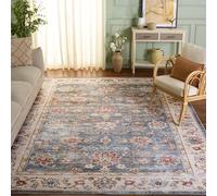 Safavieh Alfombra Angustiadas Rug Ideal para áreas de Alto tráfico - Lavable a máquina y Antideslizante - Arizona Collection, Pelo Corto, in Verde y Beige, 240 X 300 cm