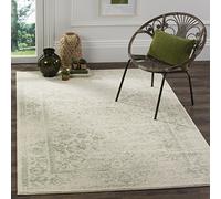 Safavieh Alfombra Angustiadas Sala de Estar, Comedor, Dormitorio - Adirondack Collection, Pelo Corto, Marfil y Salvia, 122 X 183 cm