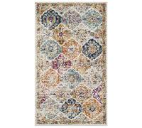 Safavieh Alfombra Angustiadas Sala de Estar, Comedor, Dormitorio - Madison Collection, Pelo Corto, Crema y Multi, 91 X 152 cm