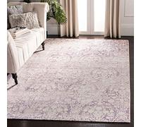 SAFAVIEH Alfombra Angustiadas Sala de Estar, Comedor, Dormitorio - Passion Collection, Pelo Corto, Lavanda y Marfil, 201 X 279 cm