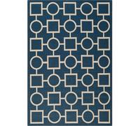 Safavieh Alfombra azul marino/beige 160 x 231 cm