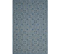 Safavieh Alfombra azul marino/gris 160 x 231 cm