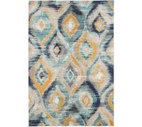 Safavieh Alfombra Rectangular de Interior Bohemia Chic Tejida de la colección MNC242 en Azul y Multicolor, 155 x 231 cm para salón, Dormitorio o Cualquier Otro Espacio Interior