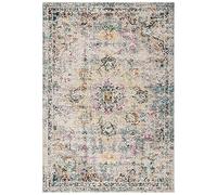 Safavieh Alfombra Bohemia para salón, Comedor, Dormitorio, colección Madison, Pelo Corto, Color Verde y Turquesa, 201 x 201 cm