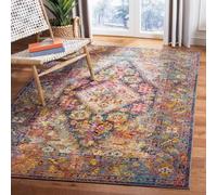 Safavieh Alfombra Bohemia Rectangular Tejida para Interiores, colección Crystal, CRS507, en Azul Marino/Azul Claro, 122 x 183 cm para salón, Dormitorio o Cualquier Espacio Interior