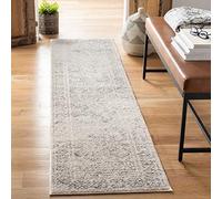 Safavieh - Alfombra Boho para Sala de Estar, Comedor, Dormitorio - Tulum Collection, Alfombra de Pelo Corto, Marfil y Gris, 62 x 240 cm