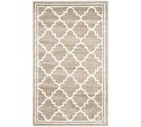 SAFAVIEH Alfombra Boho Sala de Estar, Comedor, Dormitorio - Amherst Collection, Pelo Corto, Trigo y Beige, 80 X 180 cm