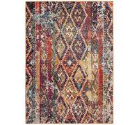 Safavieh Alfombra Boho Sala de Estar, Comedor, Dormitorio - Monaco Collection, Pelo Corto, Violeta y Naranja, 90 x 150 cm
