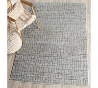 Safavieh Alfombra Boho Sala de Estar, Comedor, Dormitorio - Valencia Collection, Pelo Corto, Gris y Multi, 152 X 244 cm