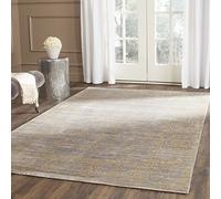 Safavieh Alfombra Boho Sala de Estar, Comedor, Dormitorio - Valencia Collection, Pelo Corto, Gris y Oro, 183 X 274 cm
