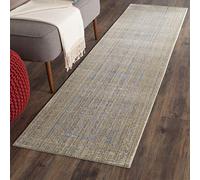 Safavieh Alfombra Boho Sala de Estar, Comedor, Dormitorio - Valencia Collection, Pelo Corto, Gris y Oro, 69 X 244 cm