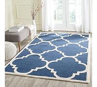 SAFAVIEH Alfombra Clark Textured Area Rug, 152 X 243 Cm Azul Marino size is not in selection ES