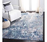 Safavieh - Alfombra contemporánea para Sala de Estar, Comedor, Dormitorio - Aston Collection, Alfombra de Pelo Corto, Marina y Gris, 122 x 183 cm