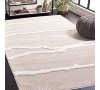SAFAVIEH Alfombra contemporánea para Sala de Estar, Comedor, Dormitorio - Trends, apilable Medio, Beige y Marfil, 160 x 229 cm