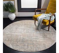 Safavieh Alfombra contemporánea para salón, Comedor, Dormitorio, colección Adirondack, Pelo Corto, Beige y Pizarra, 160 x 160 cm