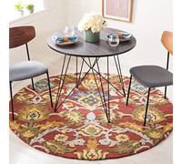 Safavieh Alfombra contemporánea para salón, Comedor, Dormitorio, colección Blossum, Pelo Corto, Multicolor, 122 x 122 cm