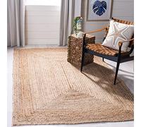 Safavieh Alfombra contemporánea para salón, Comedor, Dormitorio, colección Cape Cod, Pelo Corto, Color Beige, 160 x 160 cm