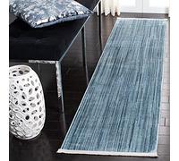 Safavieh Alfombra contemporánea para salón, Comedor, Dormitorio, colección de sueños, Pelo Corto, Azul y Gris, 61 x 213 cm