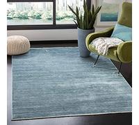 Safavieh Alfombra contemporánea para salón, Comedor, Dormitorio, colección Dream Collection, Pelo Corto, en Azul y Gris, 152 x 244 cm