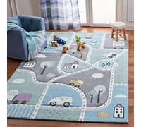 Safavieh Alfombra contemporánea para salón, Comedor, Dormitorio, colección Infantil carrusel, Pelo Corto, Multicolor, 160 x 160 cm