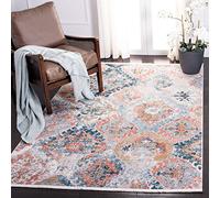 Safavieh Alfombra contemporánea para salón, Comedor, Dormitorio, colección Shivan, de Pelo Corto, Azul, 122 x 183 cm