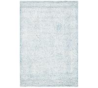 SAFAVIEH Alfombra Contemporáneas para Sala de Estar, Comedor, Dormitorio - Abstract Collection, Pelo Corto, Negro y Marfil, 61 X 91 cm