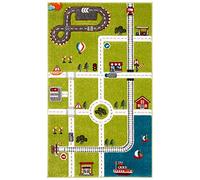 Safavieh Alfombra Contemporáneas para Sala de Estar, Comedor, Dormitorio - Carousel Kids Collection, Pelo Corto, Multicolor, 60 x 90 cm