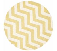 Safavieh Alfombra Contemporáneas para Sala de Estar, Comedor, Dormitorio - Chatham Collection, Pelo Corto, Oro Claro y Marfil, 152 X 152 cm