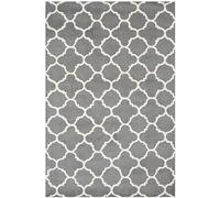 Safavieh Alfombra Contemporáneas para Sala de Estar, Comedor, Dormitorio - Chatham Collection, Pelo Corto, Gris Oscuro y Marfil, 91 X 152 cm