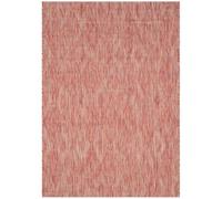 Safavieh Alfombra Contemporáneas para Sala de Estar, Comedor, Dormitorio - Courtyard Collection, Pelo Corto, Rojo y Rojo, 122 X 170 cm