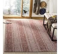 Safavieh Alfombra Contemporáneas para Sala de Estar, Comedor, Dormitorio - Courtyard Collection, Pelo Corto, Beige Claro y Terracota, 160 X 231 cm