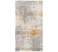 Safavieh Alfombra Contemporáneas para Sala de Estar, Comedor, Dormitorio - Craft Collection, Pelo Corto, Gris y Beige, 79 X 152 cm