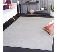Safavieh Alfombra Contemporáneas para Sala de Estar, Comedor, Dormitorio - Hanna Collection, Pelo Corto, Gris, 122 X 183 cm