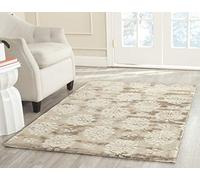Safavieh Alfombra Contemporáneas para Sala de Estar, Comedor, Dormitorio - Soho Collection, Pelo Corto, Beige y Marfil, 107 X 168 cm