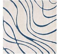 Safavieh Alfombra crema/azul 122 x 122 cm