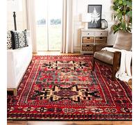 Safavieh Alfombra Cuadrada Tradicional Tradicional de Hamadan Collection Vintage sin Pelusas, fácil de Limpiar, Ideal para Zonas de Alto tráfico en la Sala de Estar, Dormitorio (VTH213A)