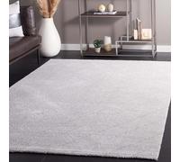 Safavieh Alfombra de Color Liso para salón, Comedor, Dormitorio, colección Neptuno, Pelo Corto, Marfil y Gris Claro, 152 x 229 cm