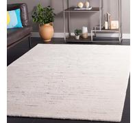 Safavieh Alfombra de Color Liso para salón, Comedor, Dormitorio, colección Neptuno, Pelo Corto, Marfil y Gris Claro, 152 x 229 cm