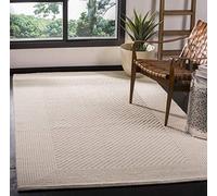 SAFAVIEH Alfombra De Fibra Natural Sala de Estar, Comedor, Dormitorio - Natural Fiber Collection, Pelo Corto, Marfil, 90 x 150 cm