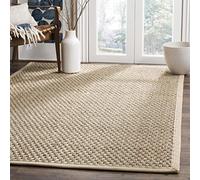 Safavieh Alfombra De Fibra Natural Sala de Estar, Comedor, Dormitorio - Natural Fiber Collection, Pelo Corto, Natural y Beige, 152 X 244 cm