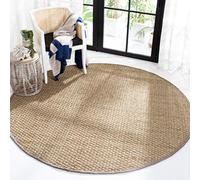 SAFAVIEH Alfombra De Fibra Natural Sala de Estar, Comedor, Dormitorio - Natural Fiber Collection, Pelo Corto, Natural, 91 X 91 cm