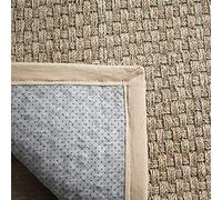 Safavieh Alfombra De Fibra Natural Sala de Estar, Comedor, Dormitorio - Natural Fiber Collection, Pelo Corto, Natural y Beige, 61 X 91 cm