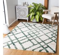 Safavieh Alfombra de Pelo Corto para salón, Comedor, Dormitorio, colección Bereber Shag de Pelo Corto, Color Marfil, 122 x 183 cm