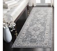 Safavieh Alfombra de transición para salón, Comedor, Dormitorio, colección Isabella, Pelo Corto, en Gris y Crema, 66 x 244 cm